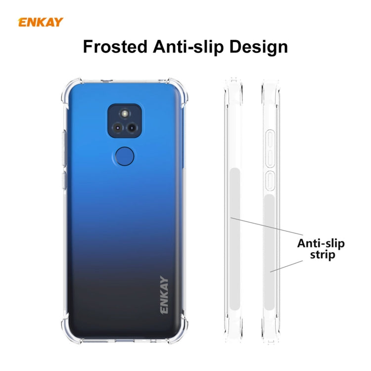 For Motorola Moto G Play 2021 Hat-Prince ENKAY Clear TPU Shockproof Case Soft Anti-slip Cover by ENKAY