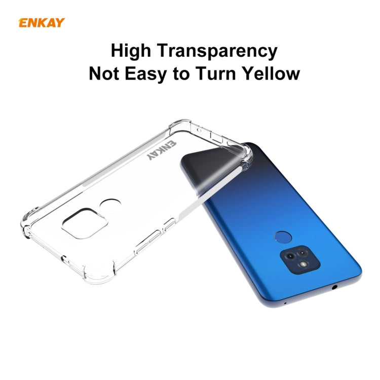 For Motorola Moto G Play 2021 Hat-Prince ENKAY Clear TPU Shockproof Case Soft Anti-slip Cover by ENKAY