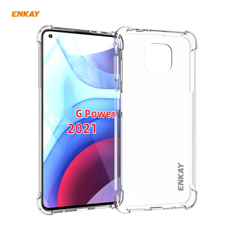 For Motorola Moto G Power 2021 Hat-Prince ENKAY Clear TPU Shockproof Case Soft Anti-slip Cover by ENKAY