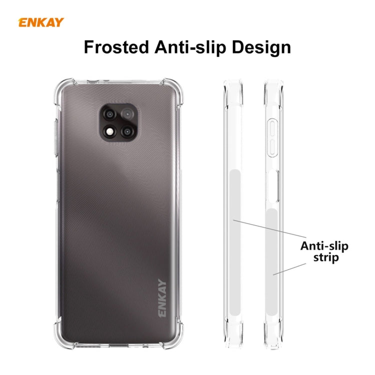 For Motorola Moto G Power 2021 Hat-Prince ENKAY Clear TPU Shockproof Case Soft Anti-slip Cover by ENKAY