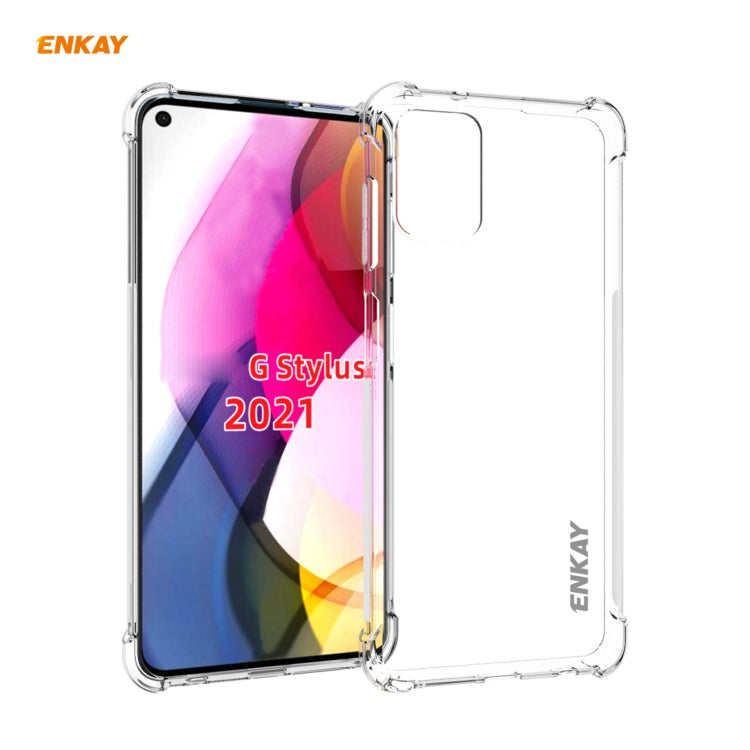For Motorola Moto G Stylus 2021 Hat-Prince ENKAY Clear TPU Shockproof Case Soft Anti-slip Cover by ENKAY