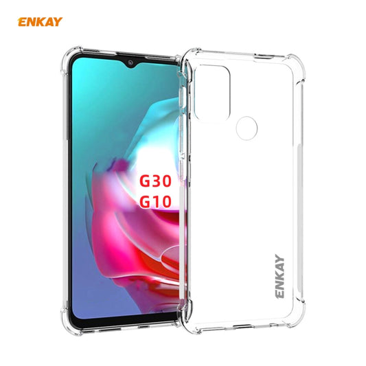 For Motorola Moto G30 / G10 Hat-Prince ENKAY Clear TPU Shockproof Case Soft Anti-slip Cover by ENKAY