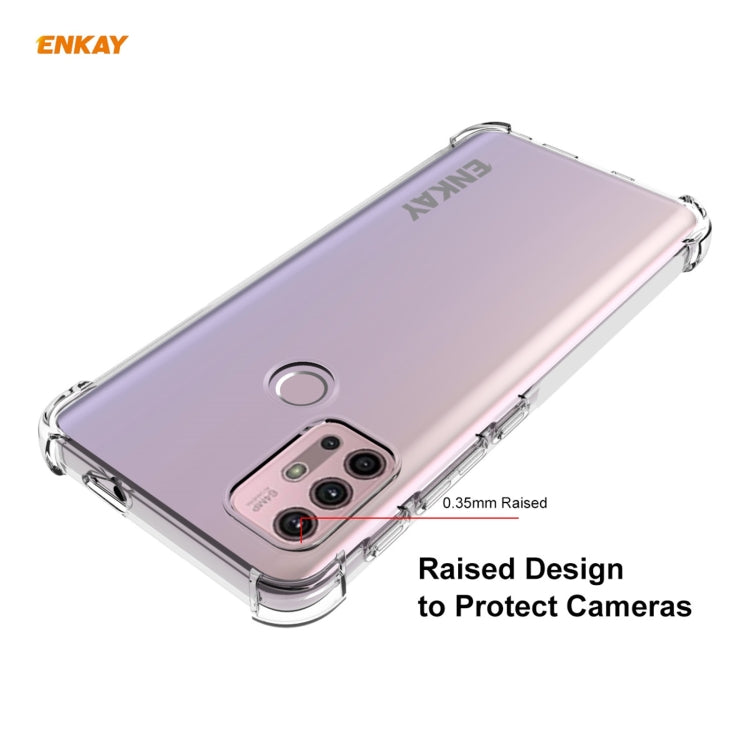 For Motorola Moto G30 / G10 Hat-Prince ENKAY Clear TPU Shockproof Case Soft Anti-slip Cover by ENKAY