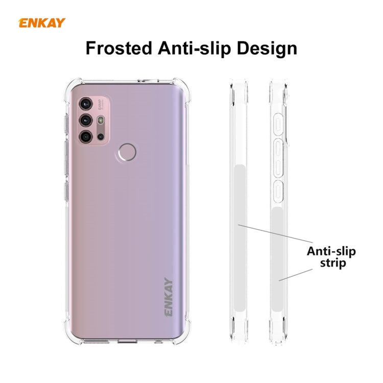 For Motorola Moto G30 / G10 Hat-Prince ENKAY Clear TPU Shockproof Case Soft Anti-slip Cover by ENKAY
