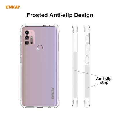For Motorola Moto G30 / G10 Hat-Prince ENKAY Clear TPU Shockproof Case Soft Anti-slip Cover by ENKAY
