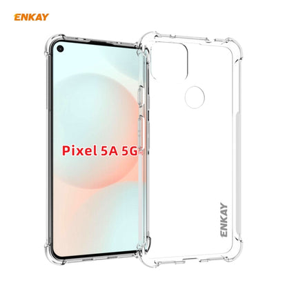 For Google Pixel 5A 5G Hat-Prince ENKAY Clear TPU Shockproof Case Soft Anti-slip Cover by ENKAY