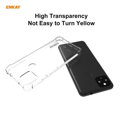 For Google Pixel 5A 5G Hat-Prince ENKAY Clear TPU Shockproof Case Soft Anti-slip Cover by ENKAY