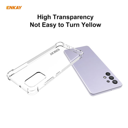 For Samsung Galaxy A32 4G Hat-Prince ENKAY Clear TPU Shockproof Case Soft Anti-slip Cover by ENKAY