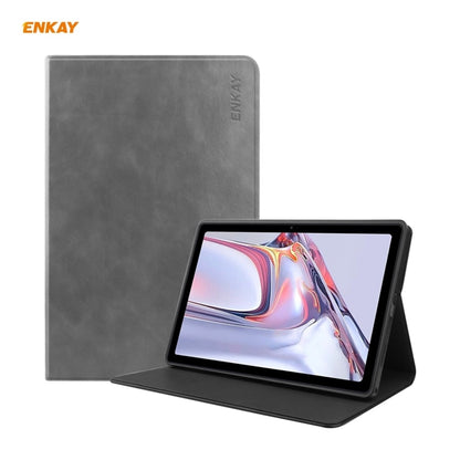 For Samsung Galaxy Tab A7 10.4 T500 / T505 2020 / 2022 ENKAY Cow Texture TPU Leather Smart Case(Grey) by ENKAY