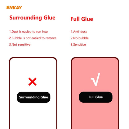 For Huawei P50 Hat-Prince ENKAY Clear TPU Shockproof Case Soft Anti-slip Cover + 0.26mm 9H 2.5D Full Glue Full Coverage Tempered Glass Protector Film by ENKAY