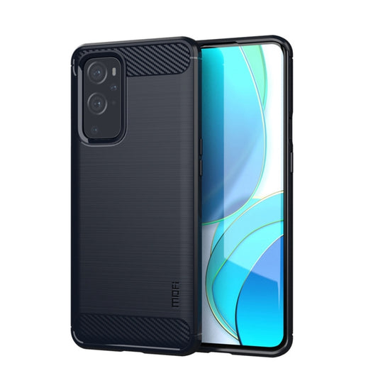For OnePlus 9 MOFI Gentleness Series Brushed Texture Carbon Fiber Soft TPU Case(Blue) by MOFI