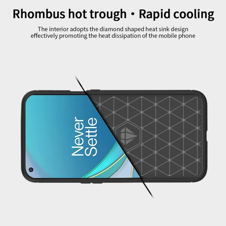 For OnePlus 9 Pro MOFI Gentleness Series Brushed Texture Carbon Fiber Soft TPU Case(Black) by MOFI