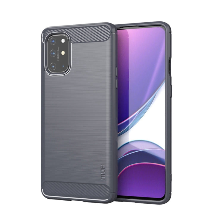 For OnePlus 8T MOFI Gentleness Series Brushed Texture Carbon Fiber Soft TPU Case(Grey) by MOFI