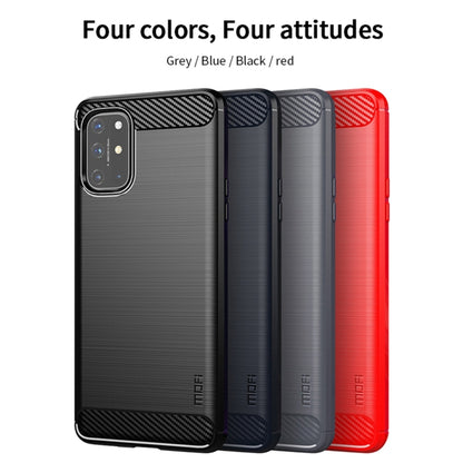 For OnePlus 8T MOFI Gentleness Series Brushed Texture Carbon Fiber Soft TPU Case(Grey) by MOFI