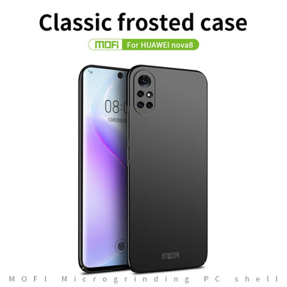 For Huawei Nova 8 MOFI Frosted PC Ultra-thin Hard Case(Black) by MOFI