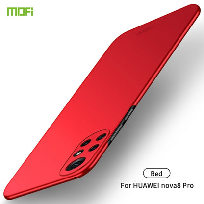 For Huawei Nova 8 Pro MOFI Frosted PC Ultra-thin Hard Case(Red) by MOFI