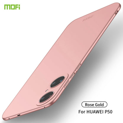 For Huawei P50 MOFI Frosted PC Ultra-thin Hard Case(Rose gold) by MOFI