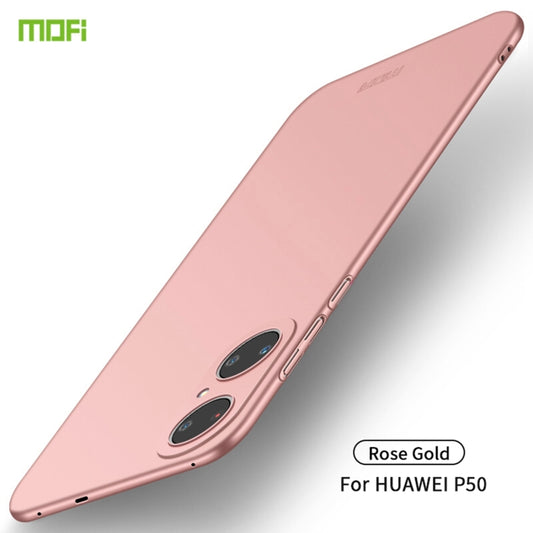 For Huawei P50 MOFI Frosted PC Ultra-thin Hard Case(Rose gold) by MOFI
