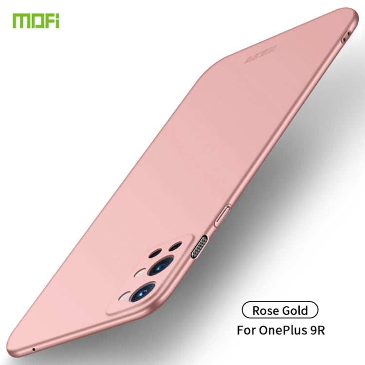 For OnePlus 9R MOFI Frosted PC Ultra-thin Hard Case(Rose gold) by MOFI
