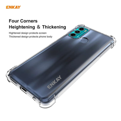 For Motorola Moto G60 / G40 Fusion ENKAY Hat-Prince Clear TPU Shockproof Case Soft Anti-slip Cover by ENKAY