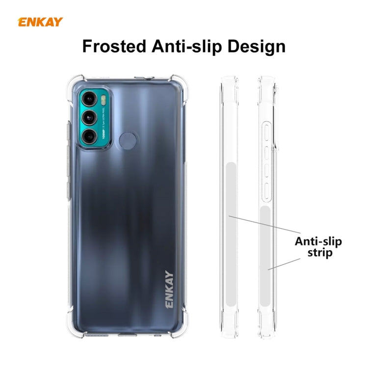 For Motorola Moto G60 / G40 Fusion ENKAY Hat-Prince Clear TPU Shockproof Case Soft Anti-slip Cover by ENKAY