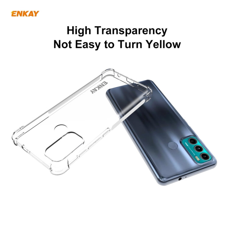 For Motorola Moto G60 / G40 Fusion ENKAY Hat-Prince Clear TPU Shockproof Case Soft Anti-slip Cover by ENKAY