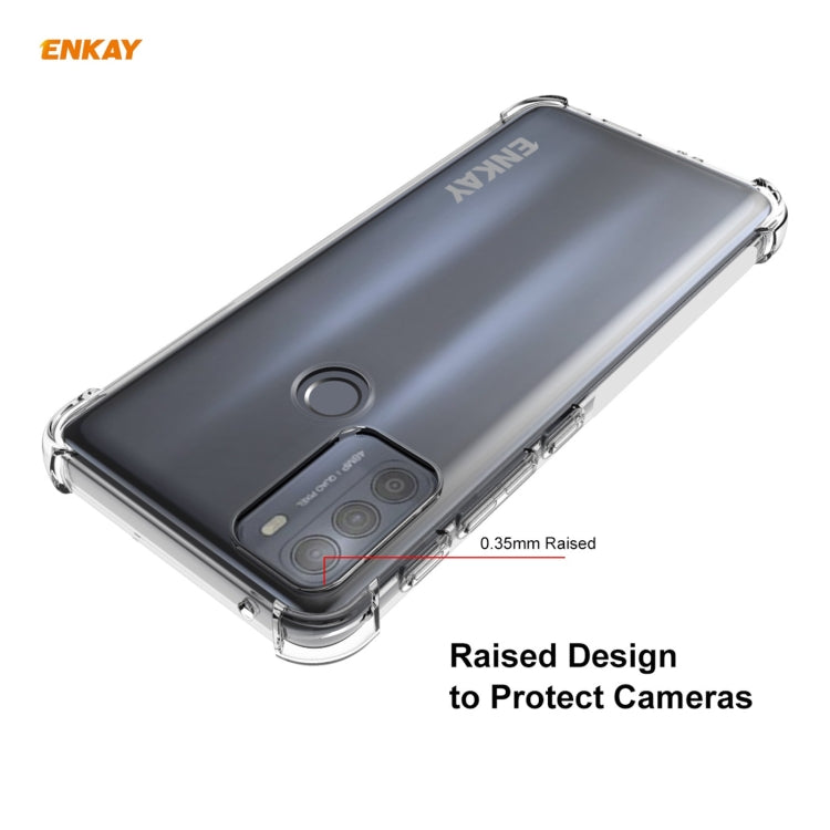 For Motorola Moto G50 ENKAY Hat-Prince Clear TPU Shockproof Case Soft Anti-slip Cover by ENKAY