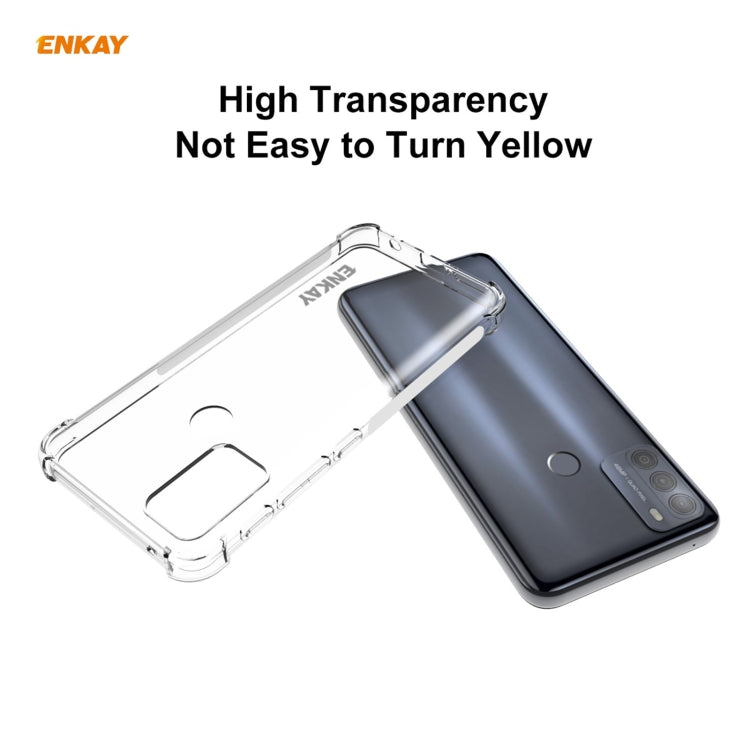 For Motorola Moto G50 ENKAY Hat-Prince Clear TPU Shockproof Case Soft Anti-slip Cover by ENKAY