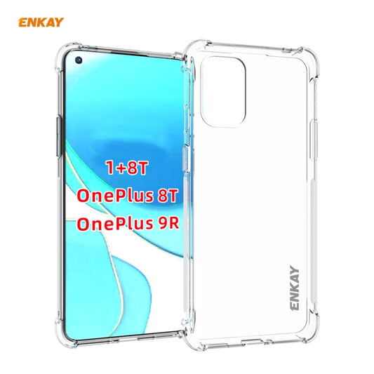 For OnePlus 9R ENKAY Hat-Prince Clear TPU Shockproof Case Soft Anti-slip Cover by ENKAY