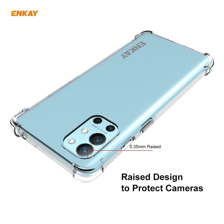For OnePlus 9R ENKAY Hat-Prince Clear TPU Shockproof Case Soft Anti-slip Cover by ENKAY