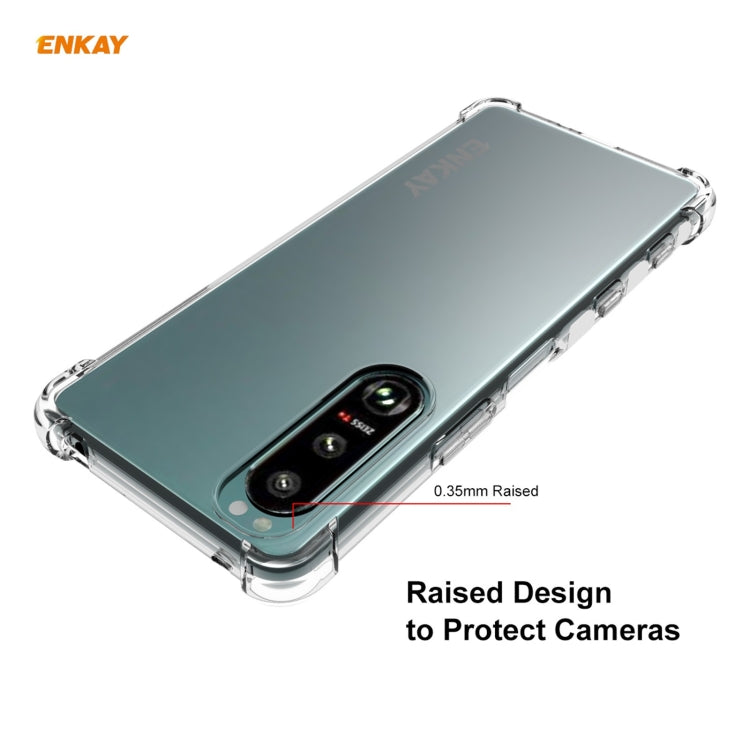 For Sony Xperia 5 III ENKAY Hat-Prince Clear TPU Shockproof Case Soft Anti-slip Cover by ENKAY