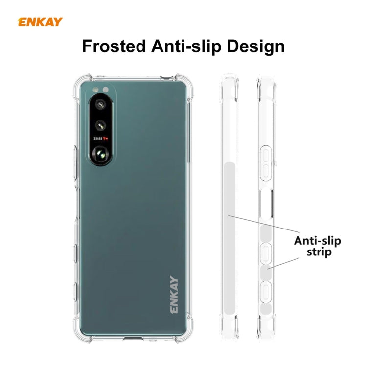 For Sony Xperia 5 III ENKAY Hat-Prince Clear TPU Shockproof Case Soft Anti-slip Cover by ENKAY