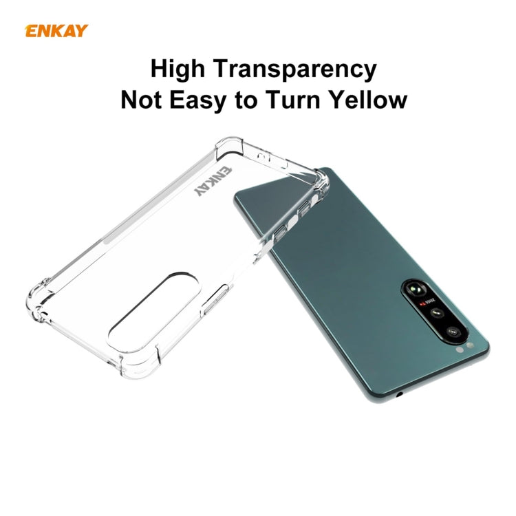 For Sony Xperia 5 III ENKAY Hat-Prince Clear TPU Shockproof Case Soft Anti-slip Cover by ENKAY