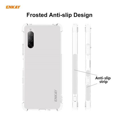 For Sony Xperia 10 III ENKAY Hat-Prince Clear TPU Shockproof Case Soft Anti-slip Cover by ENKAY