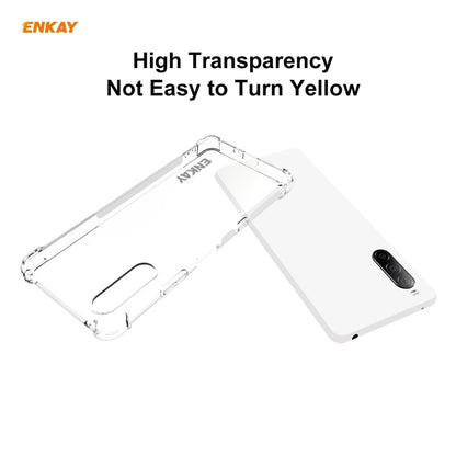 For Sony Xperia 10 III ENKAY Hat-Prince Clear TPU Shockproof Case Soft Anti-slip Cover by ENKAY