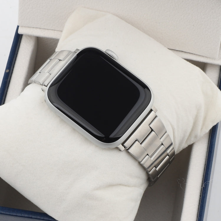 Stainless Steel Three Beads Hand Detachable Xiaoman Waist Strap Wristband For Series 7 45mm / 6 & SE & 5 & 4 44mm / 3 & 2 & 1 42mm(Silver) by bashfashion