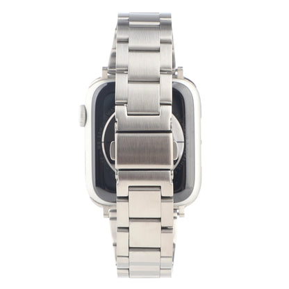 Stainless Steel Three Beads Hand Detachable Xiaoman Waist Strap Wristband For Series 7 41mm / 6 & SE & 5 & 4 40mm / 3 & 2 & 1 38mm(Silver) by bashfashion