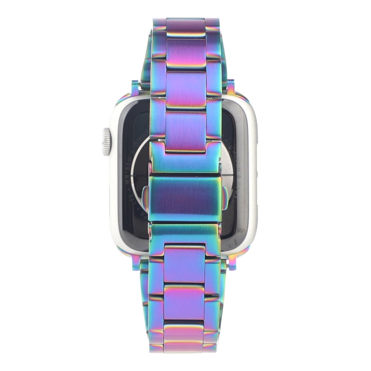 Stainless Steel Three Beads Hand Detachable Xiaoman Waist Strap Wristband For Series 7 41mm / 6 & SE & 5 & 4 40mm / 3 & 2 & 1 38mm(Colorful) by bashfashion