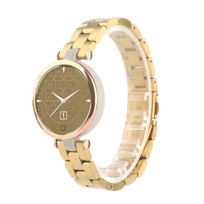 Stainless Steel Three Beads Hand Detachable Xiaoman Watch Band For Garmin Lily(Gold) by bashfashion