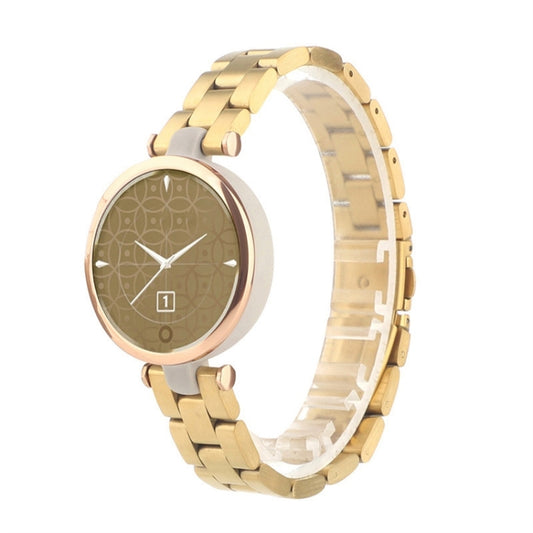 Stainless Steel Three Beads Hand Detachable Xiaoman Watch Band For Garmin Lily(Gold) by bashfashion