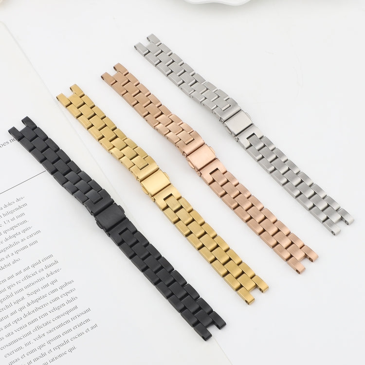 Stainless Steel Three Beads Hand Detachable Xiaoman Watch Band For Garmin Lily(Gold) by bashfashion