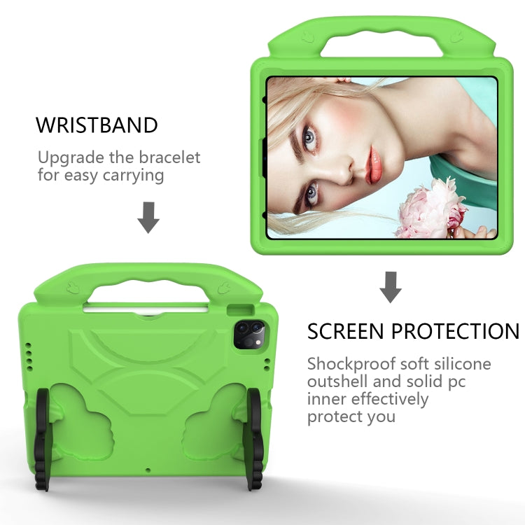 For iPad Pro 11 2022 / 2021 Children EVA Shockproof Tablet Case with Thumb Bracket(Green) by bashfashion