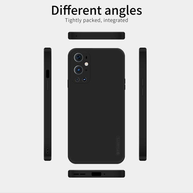 For OnePlus 9 Pro PINWUYO Touching Series Liquid Silicone TPU Shockproof Case(Black) by PINWUYO