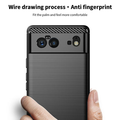 For Google Pixel 6 MOFI Gentleness Series Brushed Texture Carbon Fiber Soft TPU Case(Blue) by MOFI