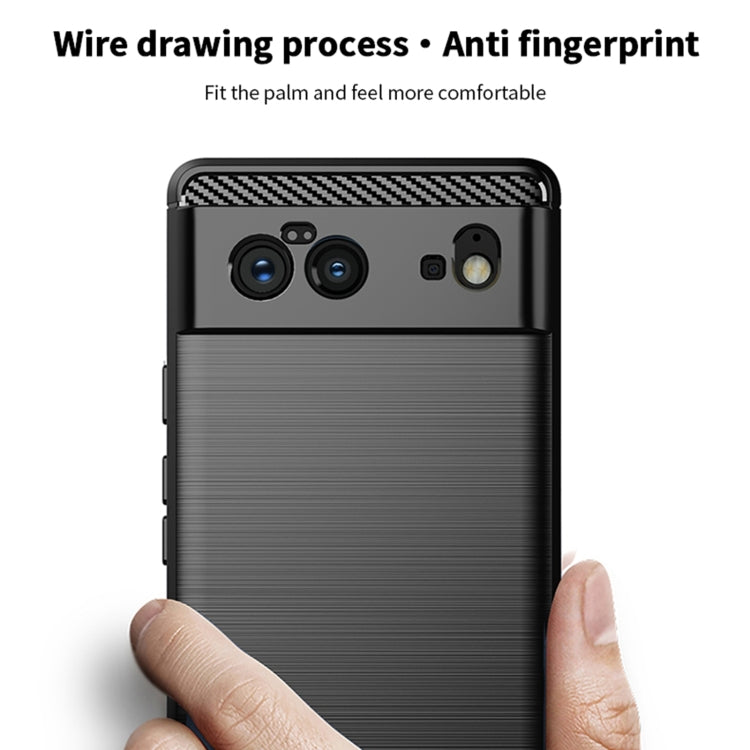 For Google Pixel 6 MOFI Gentleness Series Brushed Texture Carbon Fiber Soft TPU Case(Gray) by MOFI