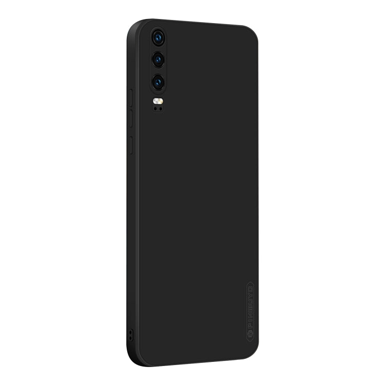 For Huawei P30 PINWUYO Sense Series Liquid Silicone TPU Mobile Phone Case(Black) by PINWUYO