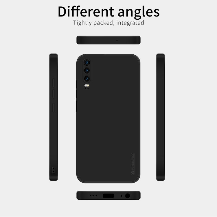 For Huawei P30 PINWUYO Sense Series Liquid Silicone TPU Mobile Phone Case(Black) by PINWUYO