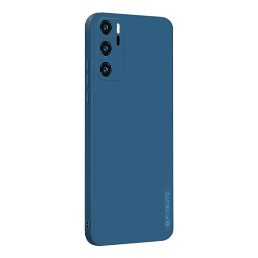 For Huawei P40 PINWUYO Sense Series Liquid Silicone TPU Mobile Phone Case(Blue) by PINWUYO