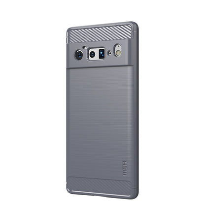 For Google Pixel 6 Pro MOFI Gentleness Series Brushed Texture Carbon Fiber Soft TPU Case(Gray) by MOFI