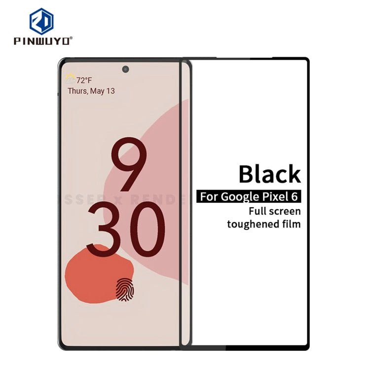 For Google Pixel 6 PINWUYO 9H 2.5D Full Screen Tempered Glass Film(Black) by PINWUYO